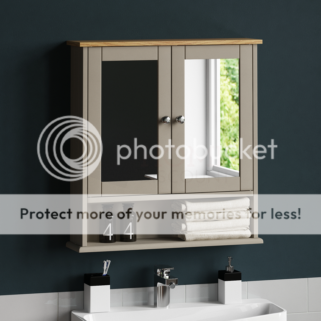 Bathroom Wall Mounted Cupboard Storage Furniture Mirrored Unit